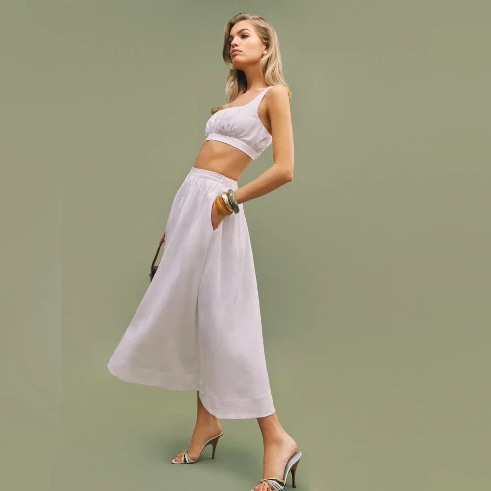REFORMATION Shannon Linen Two Piece